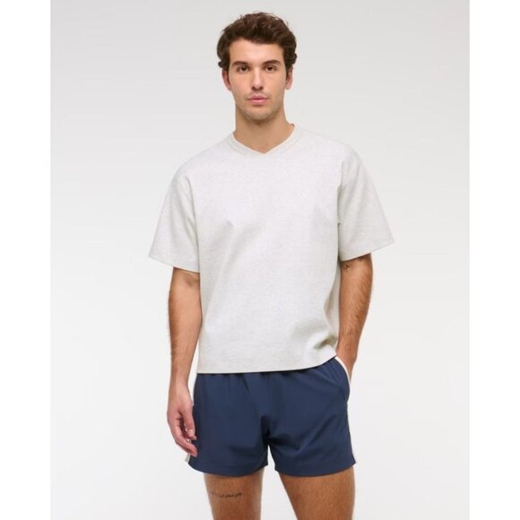 Abercrombie YPB Active Cropped Heavyweight Cotton Jersey Tee - Size Large - Picture 1 of 6